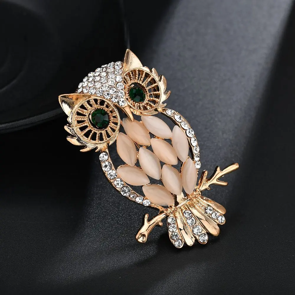 New Arrival light luxury shining rhinestone personality fashion green crystal Eye opal stone Owl charm Brooch women jewelry
New Arrival light luxury shining rhinestone personality fashion green crystal Eye opal stone Owl charm Brooch women jewelry