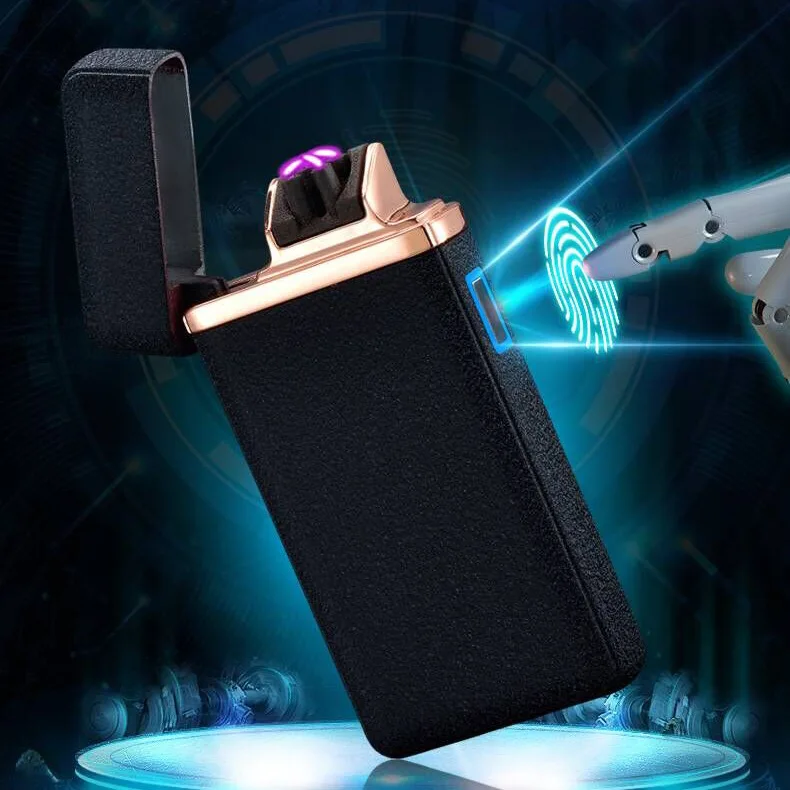 Electric Dual Arc USB Cigarette Lighter LED Lights Finger Touch Sensor Switch Rechargeable Windproof Metal Lighter Ice Colour
Electric Dual Arc USB Cigarette Lighter LED Lights Finger Touch Sensor Switch Rechargeable Windproof Metal Lighter Ice Colour
