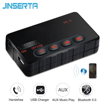 JINSERTA Wireless Handsfree Bluetooth 5.0 Receiver Transmitter Adapter For Car MP3 Audio Player Support AUX USB Music Play
JINSERTA Wireless Handsfree Bluetooth 5.0 Receiver Transmitter Adapter For Car MP3 Audio Player Support AUX USB Music Play