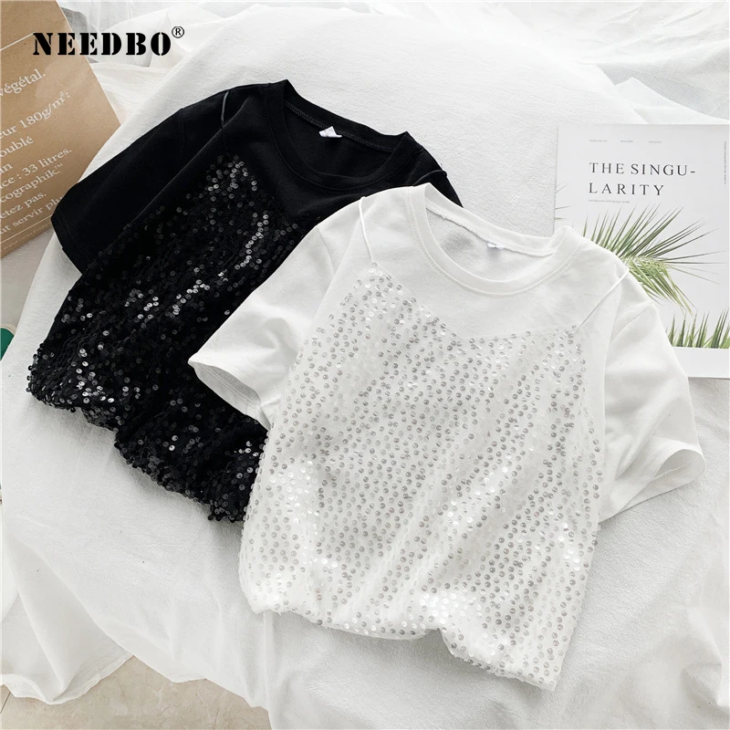NEEDBO Fashion Women Tshirt Casual Fake 2-piece Tee Shirt Femme Sexy O-neck t shirt Women Summer Short Sleeve Camiseta Mujer
NEEDBO Fashion Women Tshirt Casual Fake 2-piece Tee Shirt Femme Sexy O-neck t shirt Women Summer Short Sleeve Camiseta Mujer