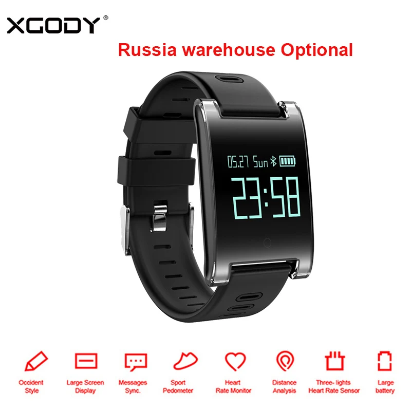 XGODY DM68 Plus Waterproof Bluetooth 4.0 Smart Bracelet Fitness Tracker Pedometer Heart Rate Monitor Blood Pressure Watch Men
XGODY DM68 Plus Waterproof Bluetooth 4.0 Smart Bracelet Fitness Tracker Pedometer Heart Rate Monitor Blood Pressure Watch Men