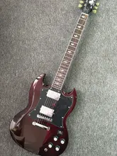 

in stock High quality angus young sg guitars in aged wine red china oem hardware chrome custom body sg electric guitar available