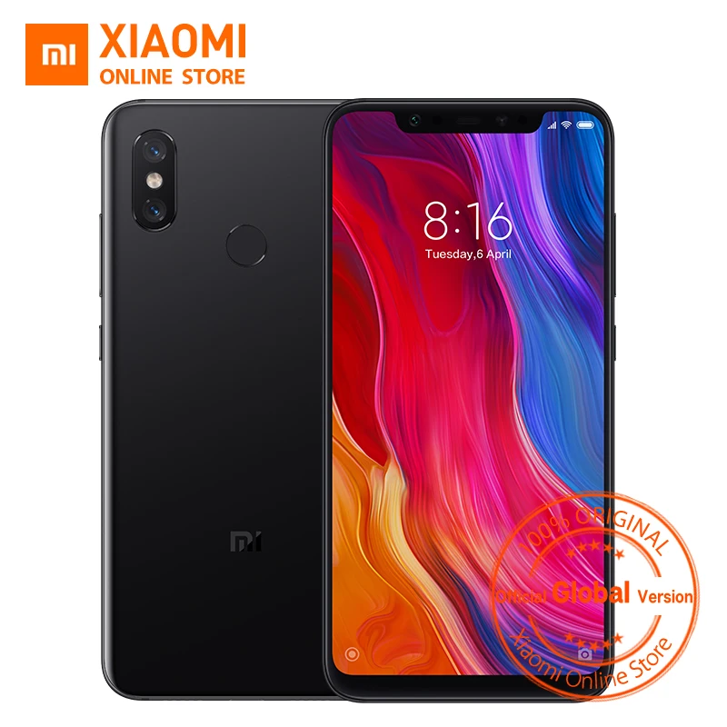 

Global Version Xiaomi Mi 8 6.21" Full Screen 6GB 64GB Snapdragon 845 Octa Core AI Dual Camera NFC IR Face Unlock Mi8 Smartphone