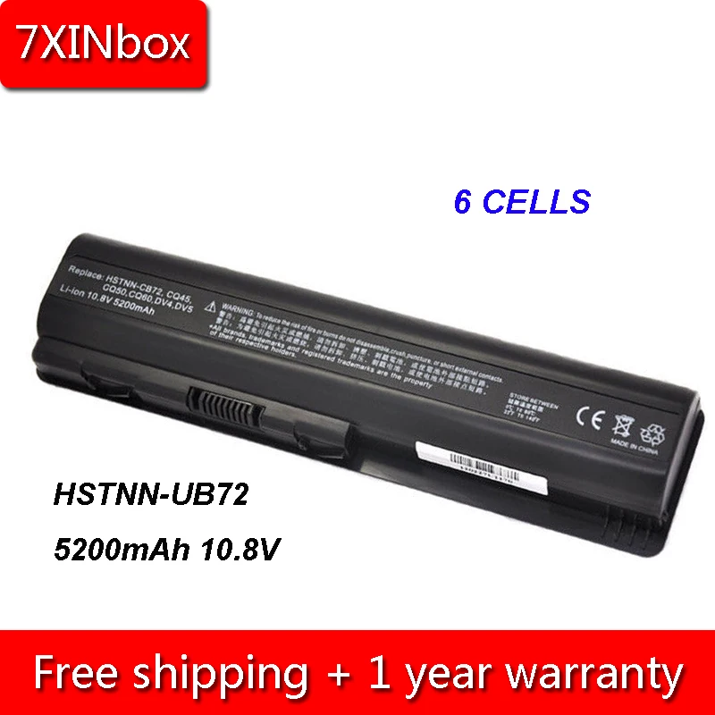 7XINbox 5200mAh 10.8V HSTNN-UB72 HSTNN-DB72 HSTNN-CB73 Laptop Battery For HP Pavilion dv6-1200 HSTNN-IB72 HSTNN-LB7 HSTNN-XB72
7XINbox 5200mAh 10.8V HSTNN-UB72 HSTNN-DB72 HSTNN-CB73 Laptop Battery For HP Pavilion dv6-1200 HSTNN-IB72 HSTNN-LB7 HSTNN-XB72