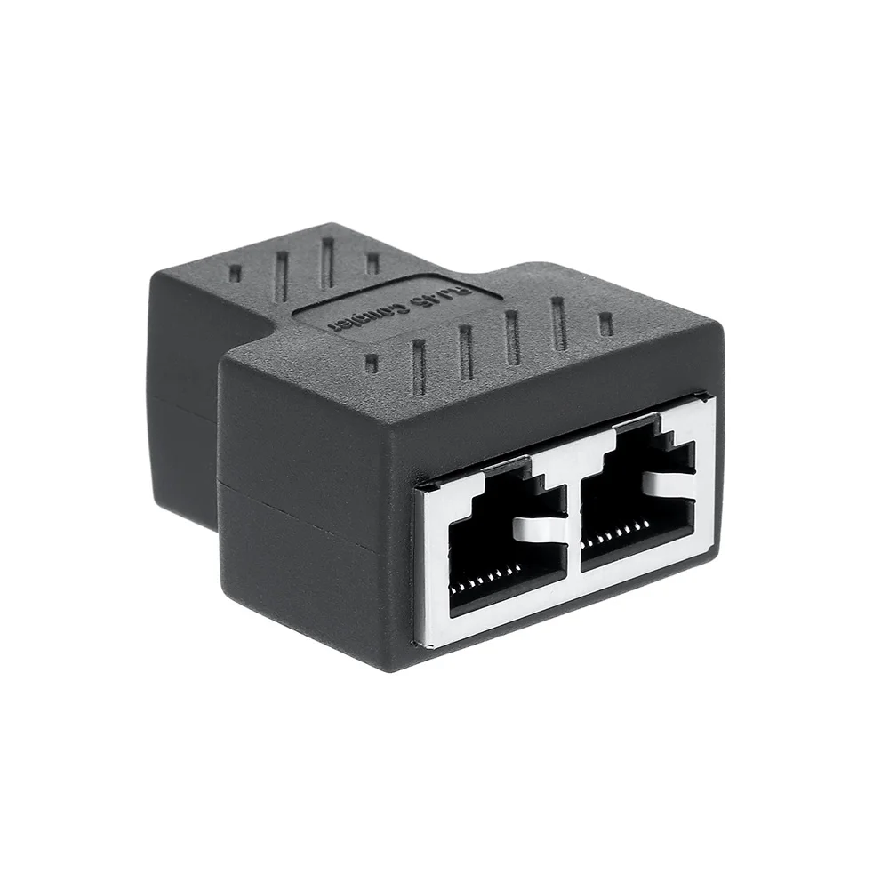 Black RJ45 Splitter Adapter 1 to 2 Dual Female Port CAT5/CAT 6 LAN Ethernet Sockt Network Connections Splitter Adapter
Black RJ45 Splitter Adapter 1 to 2 Dual Female Port CAT5/CAT 6 LAN Ethernet Sockt Network Connections Splitter Adapter