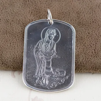 S999 thousand fine silver antique style Guanyin bodhisattva heart sutra tags Male homescreen widget
S999 thousand fine silver antique style Guanyin bodhisattva heart sutra tags Male homescreen widget