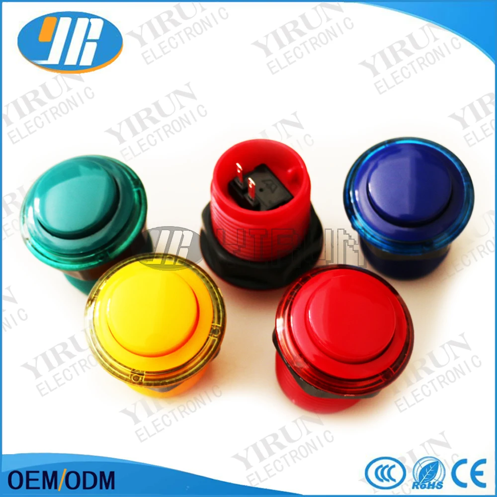 Free shipping 28mm duotone momentary arcade game round push button with plastic microswitch
Free shipping 28mm duotone momentary arcade game round push button with plastic microswitch