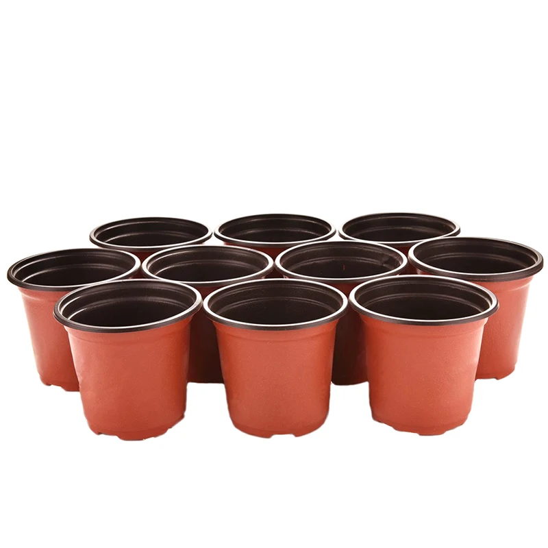 10Pcs/lot 100mm Dual Color Plastic Flower Nursery Pots Garden Plant Grow Pot Round Flower Pot Planter Home Garden Decor
10Pcs/lot 100mm Dual Color Plastic Flower Nursery Pots Garden Plant Grow Pot Round Flower Pot Planter Home Garden Decor