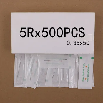 500pcs 5RL 0.35mm*50mm Diameter Sterilized Disposable Traditional Makeup Eyebrow Tattoo Needle For Permanent Makeup Machine Gun
500pcs 5RL 0.35mm*50mm Diameter Sterilized Disposable Traditional Makeup Eyebrow Tattoo Needle For Permanent Makeup Machine Gun