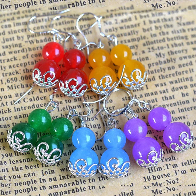 Handmade earings fashion design blue red chalcedony silver plated earrings gourd earrings for women multicolor brincos 0676
Handmade earings fashion design blue red chalcedony silver plated earrings gourd earrings for women multicolor brincos 0676