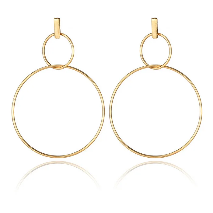 Korean New Popular Gold Silver Big Small Metal Round Dangle Drop Earrings For Women Long Statement Earings Fashion Jewelry 2019
Korean New Popular Gold Silver Big Small Metal Round Dangle Drop Earrings For Women Long Statement Earings Fashion Jewelry 2019