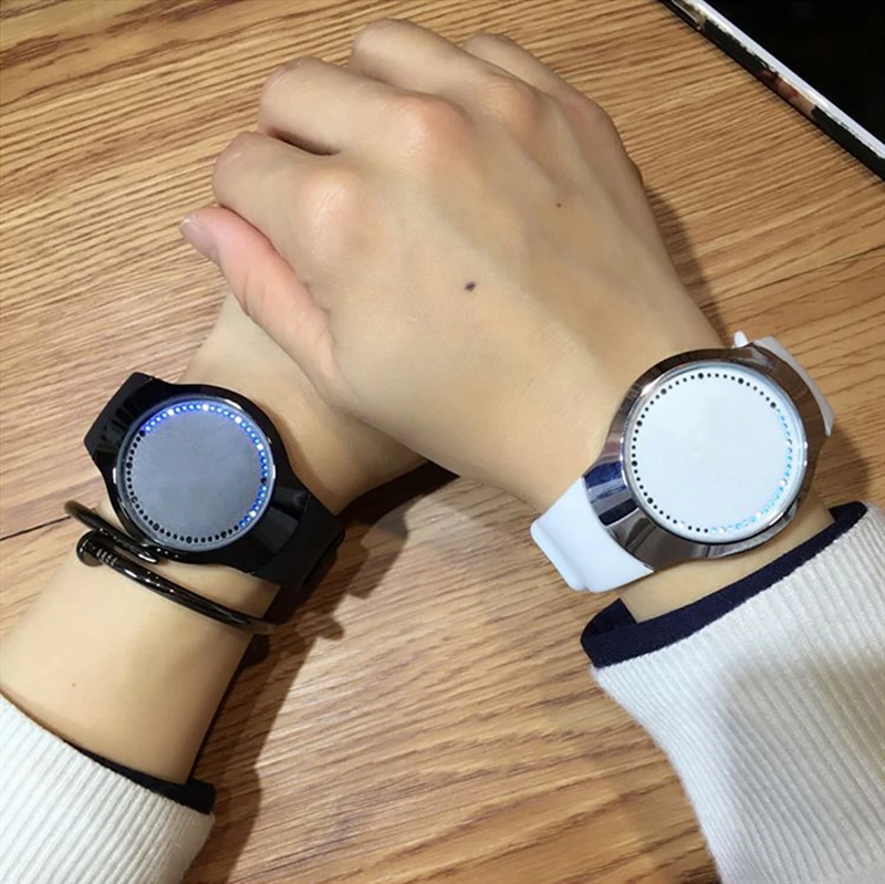 Top Luxury Blue LED Luminous Touch Screen Watch Men Smart Electronics Digital Rubber Band One Piece TFBoys Clocks Gifts Ulzzang 201 (27)