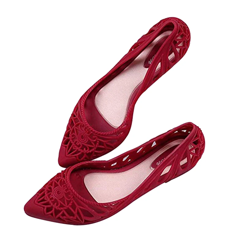 Women Flats Summer New Arrival Pointed Toe Slip On Ballet Flats Breathable Hollow Out Outdoor Water-proof Women Jelly Shoes
Women Flats Summer New Arrival Pointed Toe Slip On Ballet Flats Breathable Hollow Out Outdoor Water-proof Women Jelly Shoes