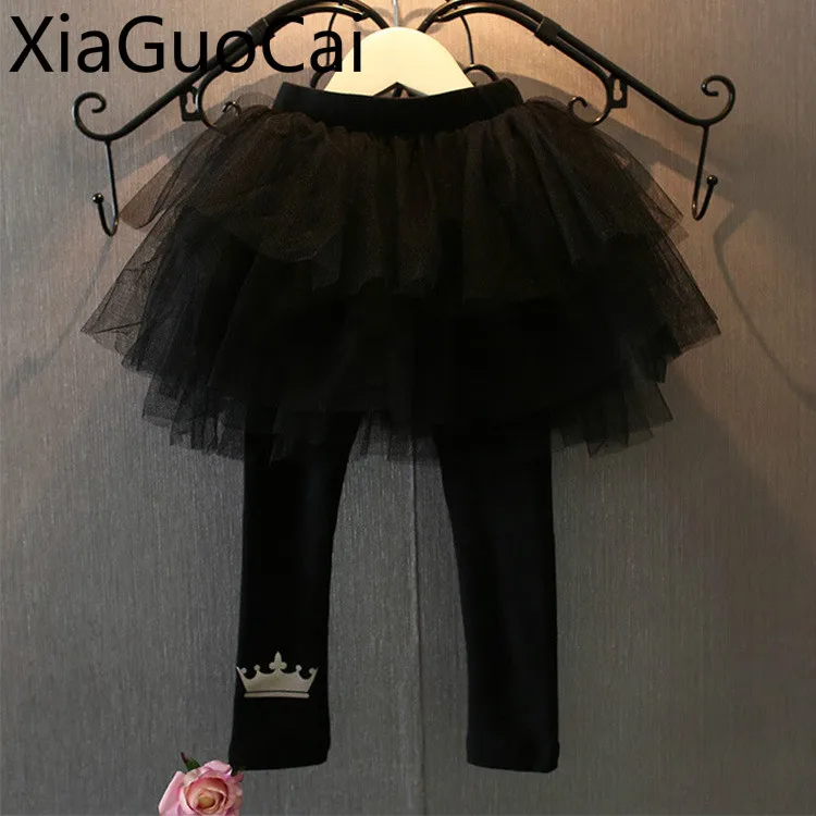 Брюки для маленьких девочек детская одежда весна 2018 юбка-капри штаны хлопковые