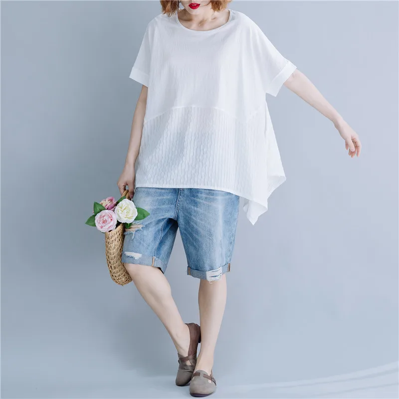 Johnature Summer New Solid Color Patchwork Loose Korean Irregular Women Tops And Blouses 2019 O-neck Short Sleeve Shirts
Johnature Summer New Solid Color Patchwork Loose Korean Irregular Women Tops And Blouses 2019 O-neck Short Sleeve Shirts