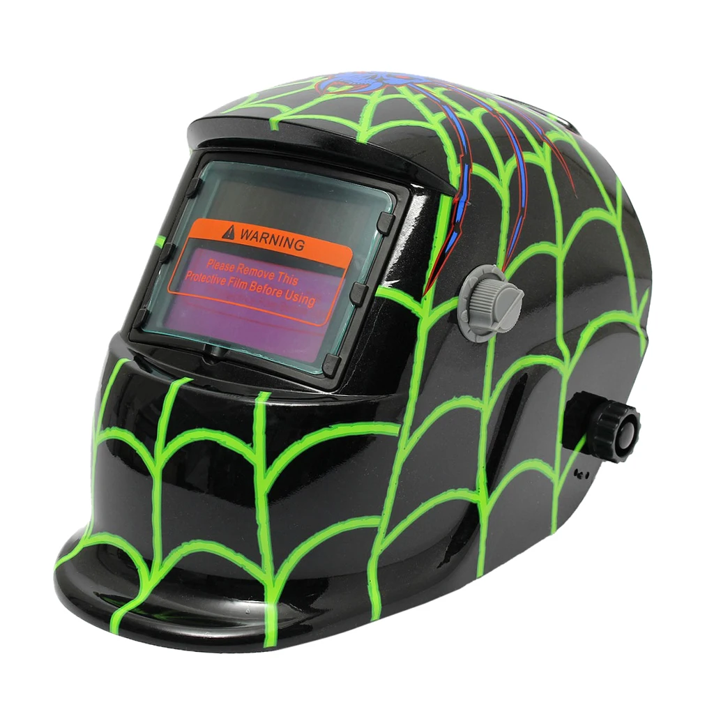Auto Darkening Solar Welding Grinding Helmet Mask - Fire retardant, UV & IR protection, Solar panal+li battery