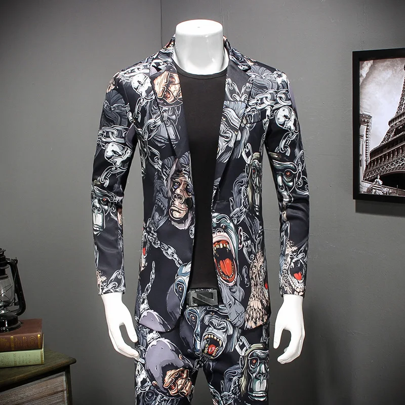 2019 New Mens Fashion Boutique Printed Casual S Blazer Suits Jacket / Mens Groom Wedding Dress Suits Coats
2019 New Mens Fashion Boutique Printed Casual S Blazer Suits Jacket / Mens Groom Wedding Dress Suits Coats