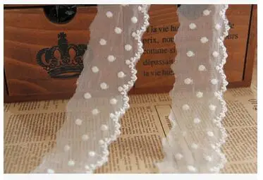 1yard/lot Polka dot lace,embroidered lace for scrapbooking,trimming lace for garment (ss-769) 
1yard/lot Polka dot lace,embroidered lace for scrapbooking,trimming lace for garment (ss-769)