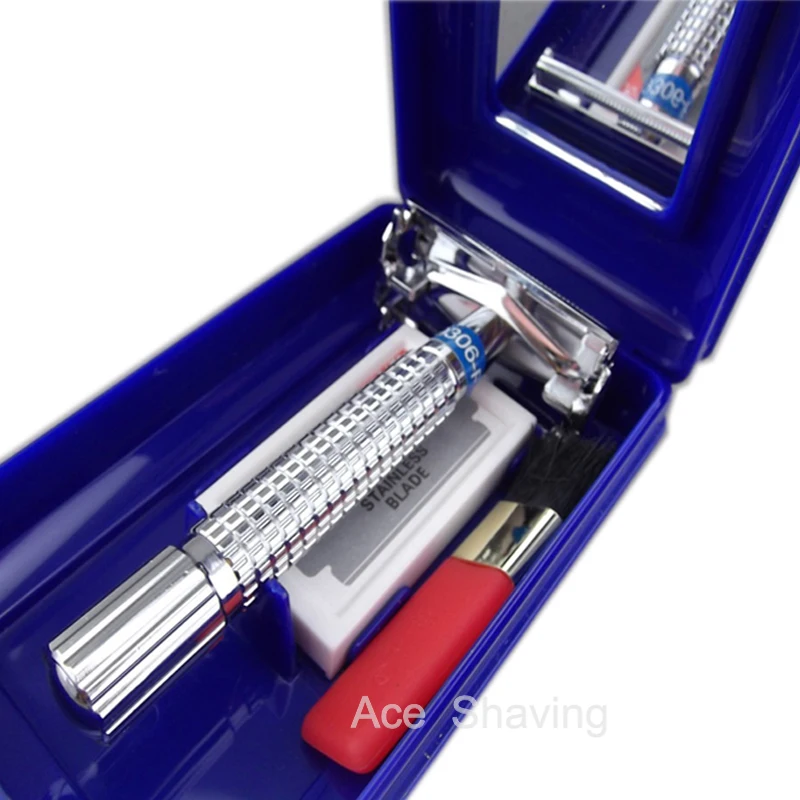 WeiShi Copper with Chrome Silver Color Butterfly Pivoting Head Double Edge Safety Shaving Razor Blade
WeiShi Copper with Chrome Silver Color Butterfly Pivoting Head Double Edge Safety Shaving Razor Blade