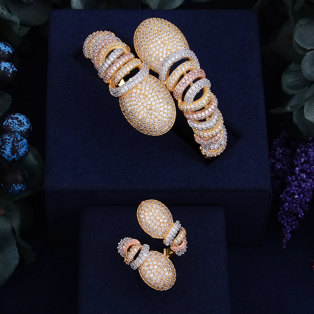GODKI Fashion Luxury Twist Super Shiny Geometry AAA Cubic Zirconia Women Unique Bracelet Bangle And Ring Set High Jewelry
GODKI Fashion Luxury Twist Super Shiny Geometry AAA Cubic Zirconia Women Unique Bracelet Bangle And Ring Set High Jewelry