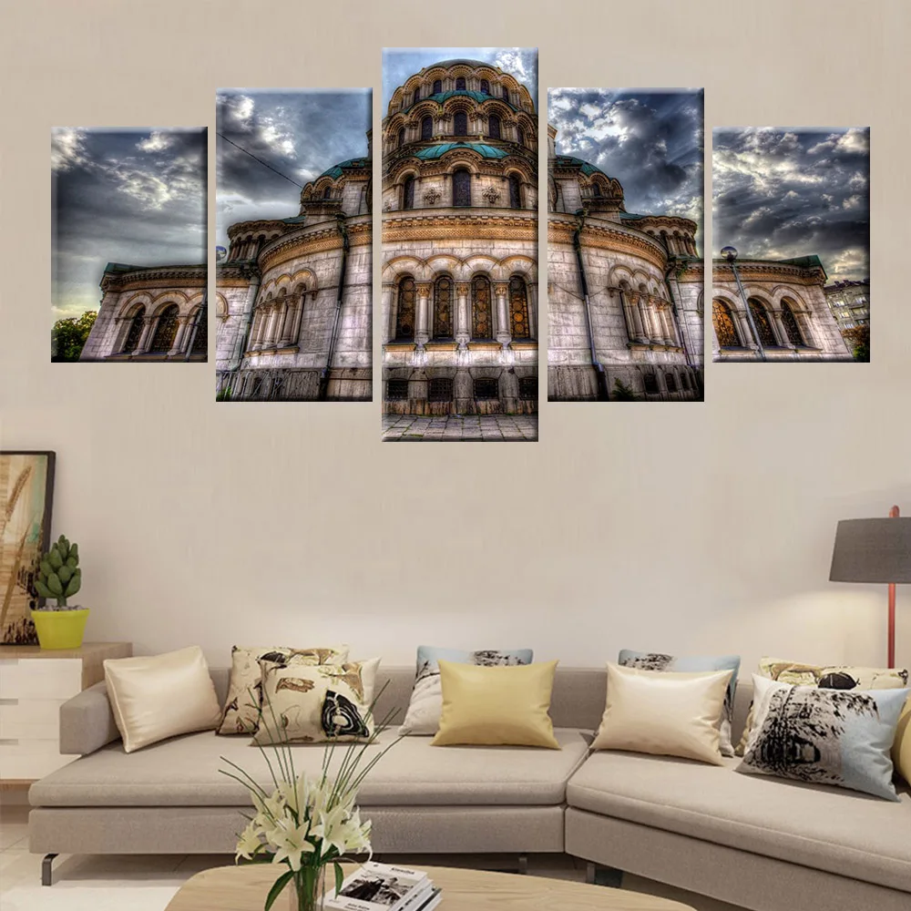 Modern HD Print 5 Panel Modular Cathedral Architecture Painting Poster Wall Artist Living Room Decorative Painting
Modern HD Print 5 Panel Modular Cathedral Architecture Painting Poster Wall Artist Living Room Decorative Painting