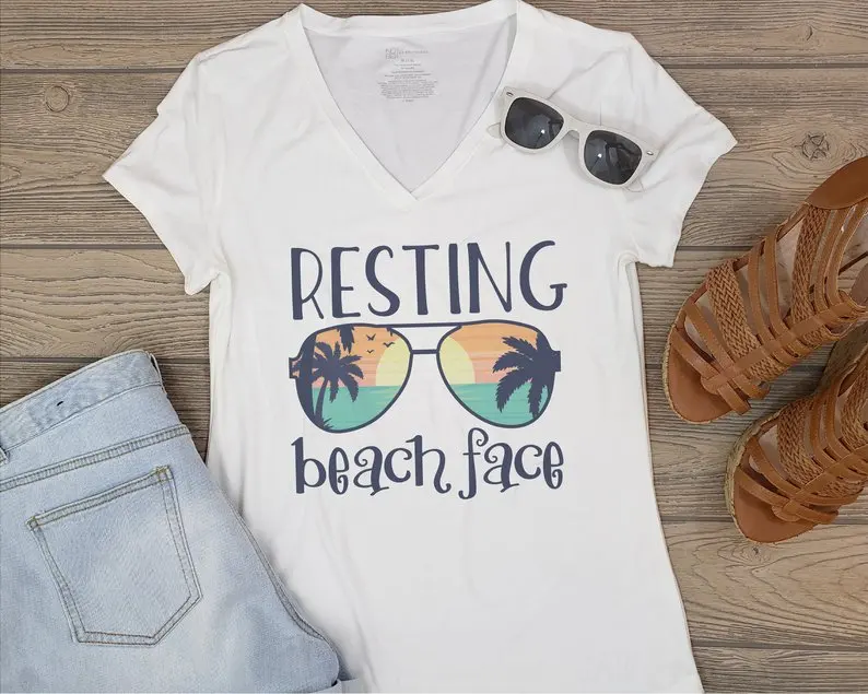 New Arrival Resting Beach Face Printed Summertime Female Tshirts Plus Size Cotton Tees Harajuku Graphic Tropical t shirt Women
New Arrival Resting Beach Face Printed Summertime Female Tshirts Plus Size Cotton Tees Harajuku Graphic Tropical t shirt Women