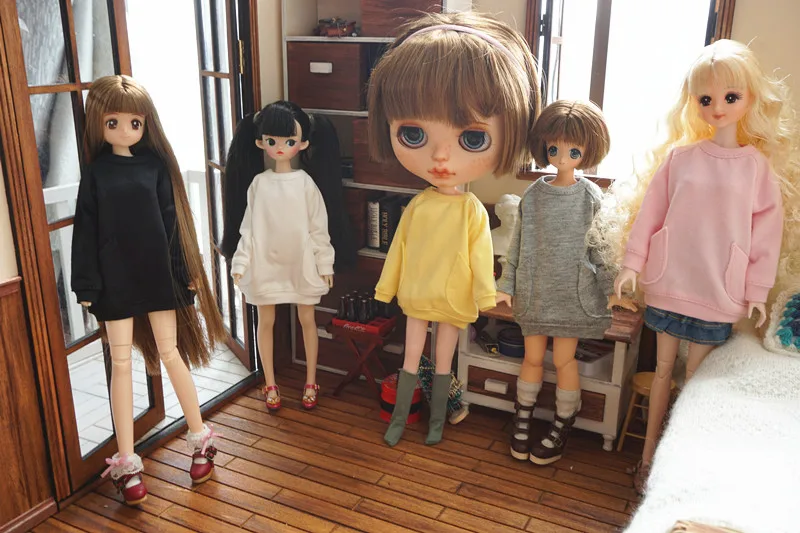 Свободная Одежда для куклы Blyth AZONE Chloe облегающие футболки бойфренда с карманами