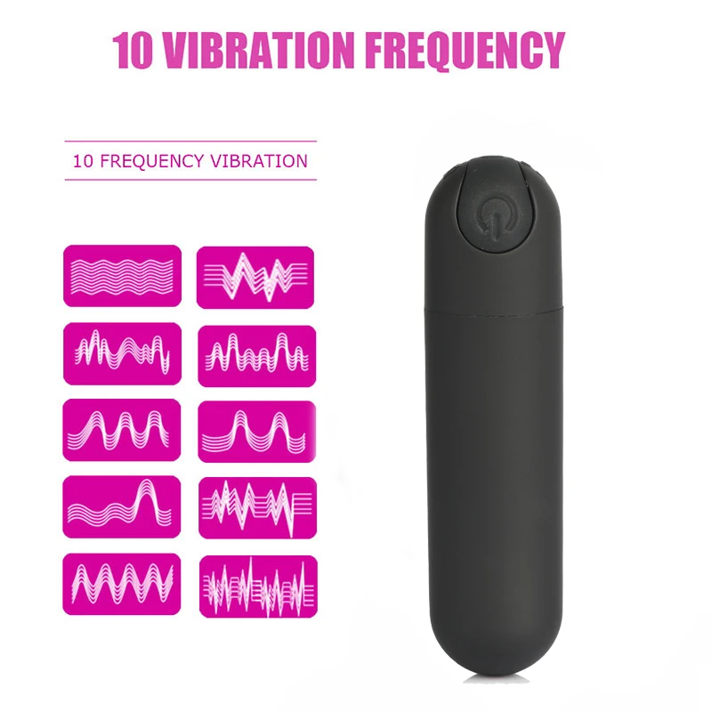 Rechargeable Erotic Adult Sex Product USB Vibrator, 10 Speed Vibrating Mini Bullet Shape Waterproof Vibrator G Spot Stimulator