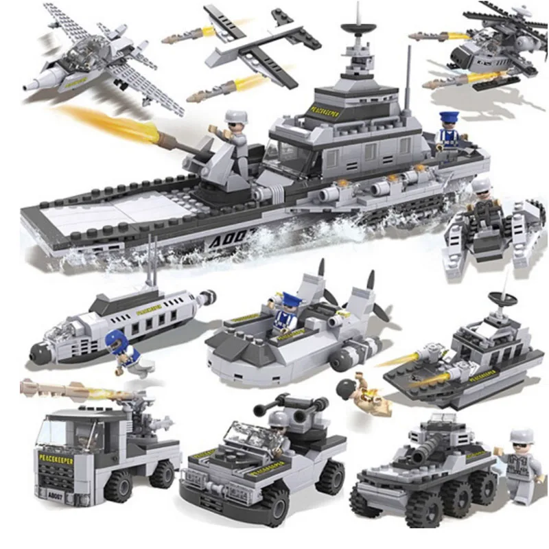 Blocks Ship 8 in 1 Building Blocks Compatible Legoe City Plastic Educational Toys For Children Walkie Talkie
Blocks Ship 8 in 1 Building Blocks Compatible Legoe City Plastic Educational Toys For Children Walkie Talkie