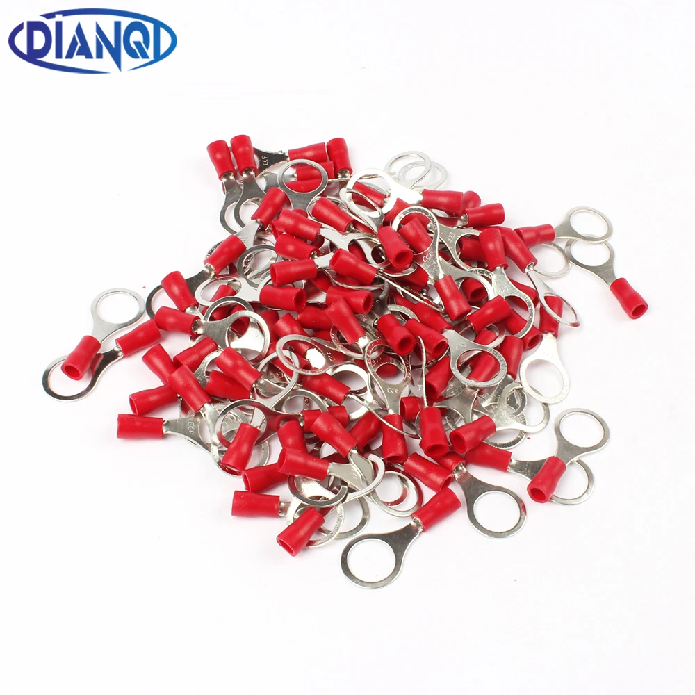 RV1.25-10 Красный 22-16 AWG 0.5-1.5mm2 Изоляцией Кольцо Терминала Разъем Провода