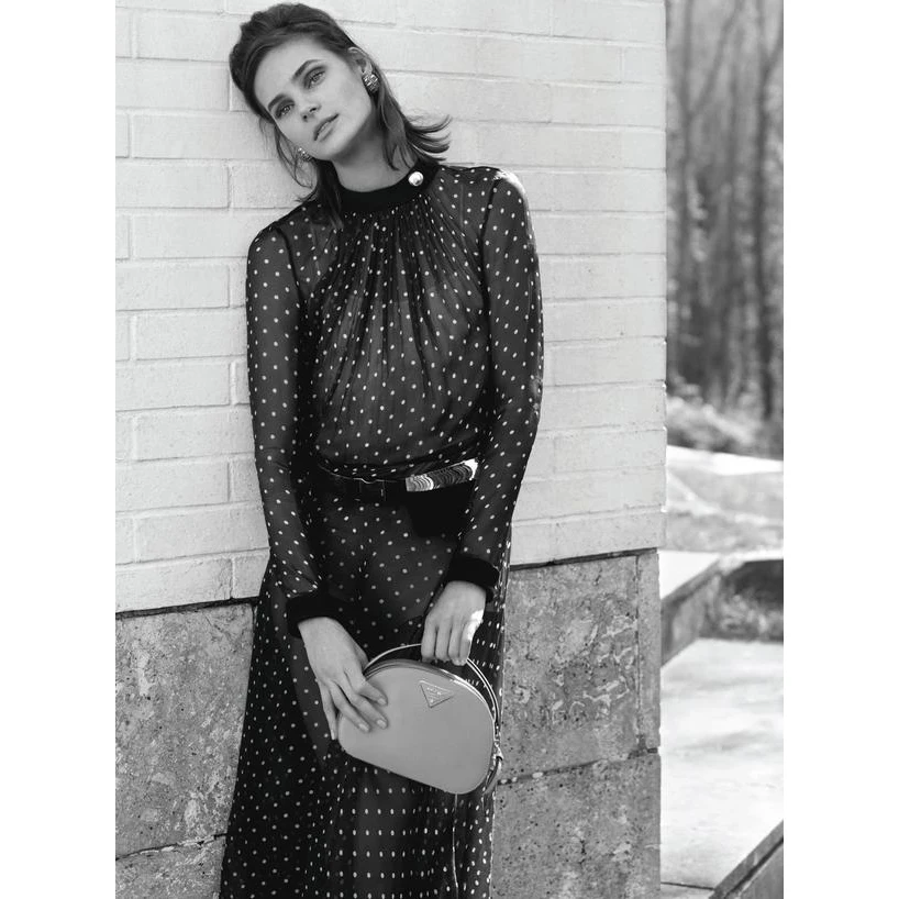 Dresses Women's Elegant Round Neck Silk Long Sleeve Polka Dot Belt Dress Short Sleeve Long Dress Female 2019 New Two-piece set
Dresses Women's Elegant Round Neck Silk Long Sleeve Polka Dot Belt Dress Short Sleeve Long Dress Female 2019 New Two-piece set