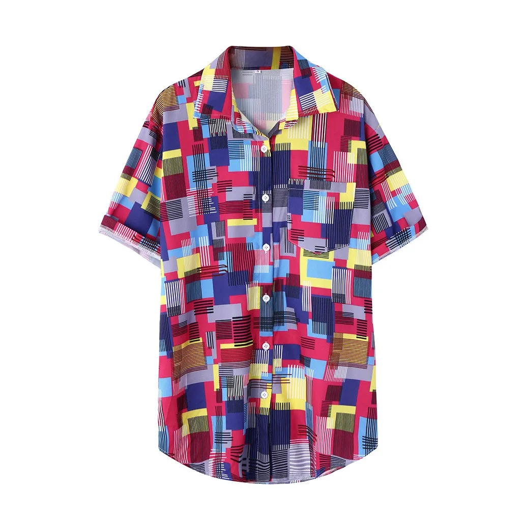 ISHOWTIENDA 2019 New Arrival Men Ethnic Print Stand Collar Colorful Stripe Short Sleeve Loose Shirt Chemise homme Dropshipping15
ISHOWTIENDA 2019 New Arrival Men Ethnic Print Stand Collar Colorful Stripe Short Sleeve Loose Shirt Chemise homme Dropshipping15