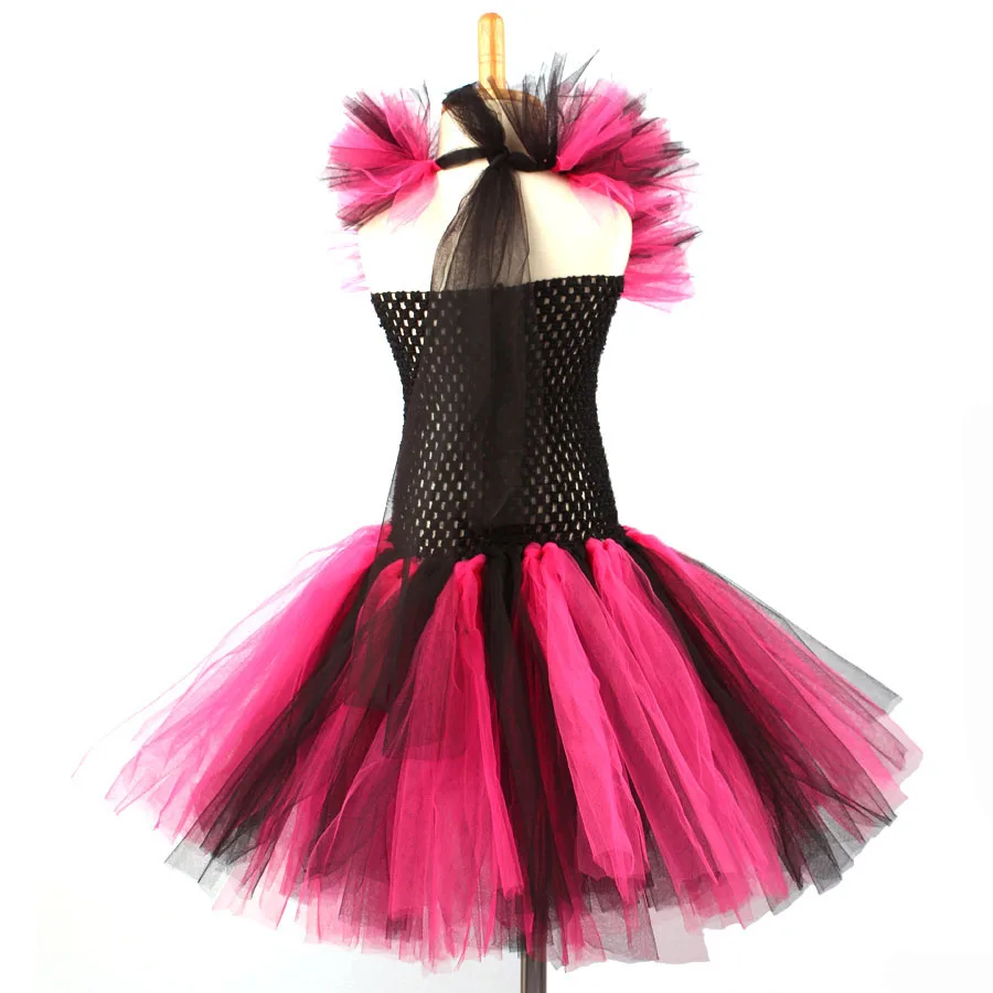 Girls Halloween Witch Tutu Dress Handmade Festival Costume for Children Party Prom Dresses Kids Photo Clothes Fancy Dress (8)