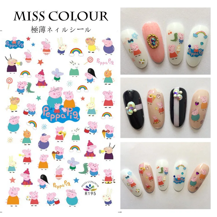 5sheet 4type Japanese Ultrathin Cartoon Pig Nail Sticker Designs Gummed 3D Nail Art Stickers Decals Decorations R195-198
5sheet 4type Japanese Ultrathin Cartoon Pig Nail Sticker Designs Gummed 3D Nail Art Stickers Decals Decorations R195-198