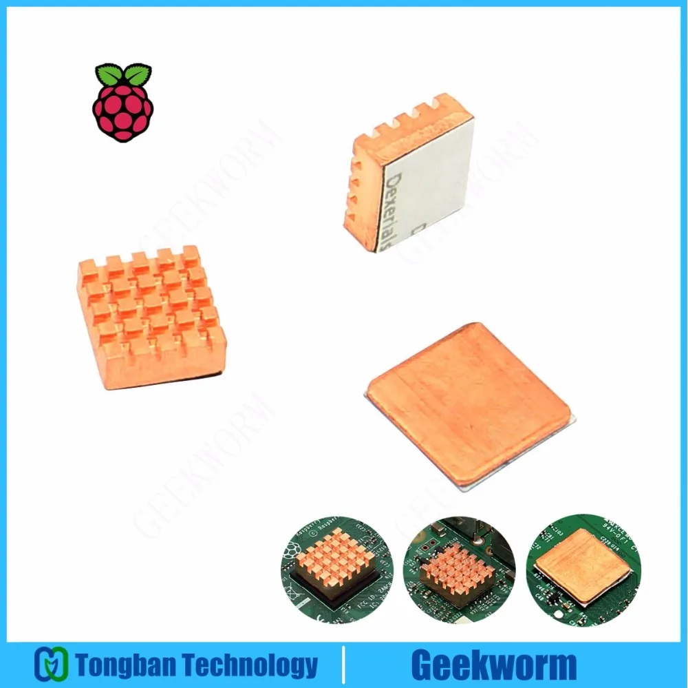 Raspberry Pi 3 Model B+/ 3B Heat Sinks Kit / 2 Pcs Thick Copper heatsinks + 1 Pcs Thin Copper Heatsink for Raspberry Pi
Raspberry Pi 3 Model B+/ 3B Heat Sinks Kit / 2 Pcs Thick Copper heatsinks + 1 Pcs Thin Copper Heatsink for Raspberry Pi