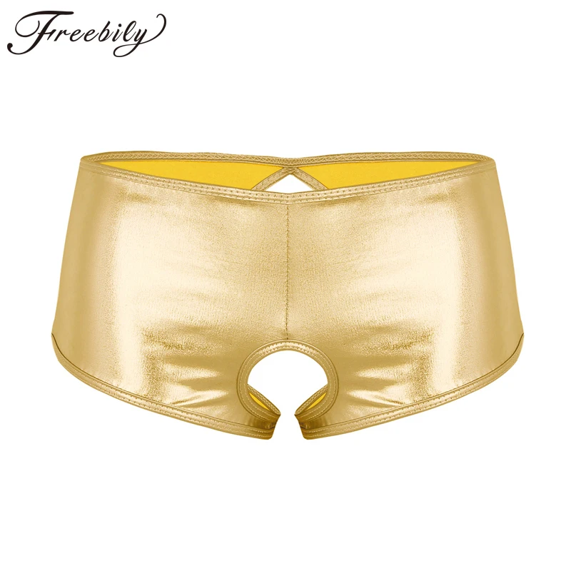 Women Lingerie Wetlook Sexy Panties Faux Leather Crotchless Shorts Crotch Open Booty Low Rise Bikini Briefs Underwear 
Women Lingerie Wetlook Sexy Panties Faux Leather Crotchless Shorts Crotch Open Booty Low Rise Bikini Briefs Underwear