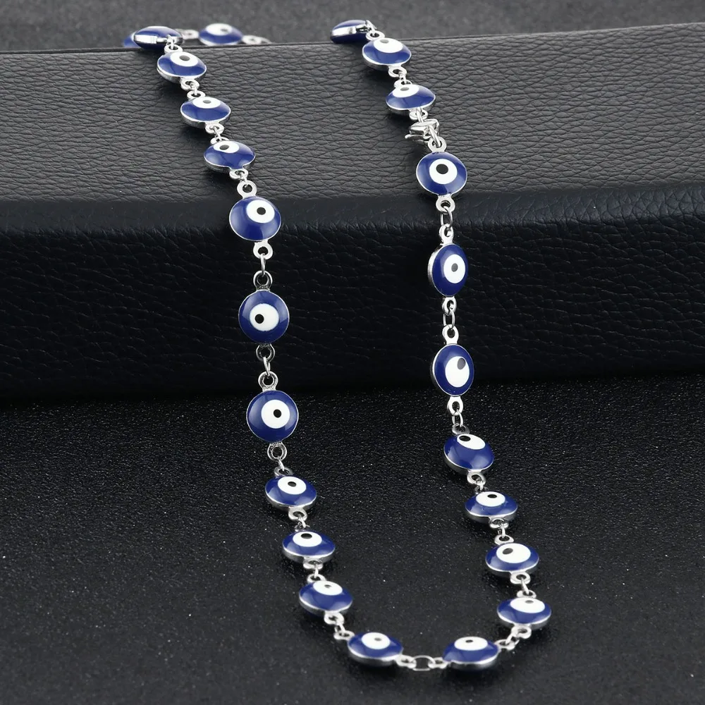 Stainless Steel Evil Eye Enamel Beads Link Chains for Women Charms Statement Necklaces Turkish Jewelry Girls Gifts collar MN182
Stainless Steel Evil Eye Enamel Beads Link Chains for Women Charms Statement Necklaces Turkish Jewelry Girls Gifts collar MN182