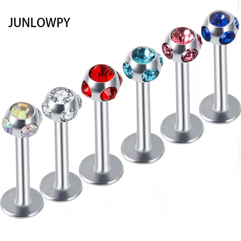 JUNLOWPY Mix 10 Crystal Color Stainless Steel Labret Black Gold Bar Ear Bone Piercings Lip Pircings Labret Body Jewelry
JUNLOWPY Mix 10 Crystal Color Stainless Steel Labret Black Gold Bar Ear Bone Piercings Lip Pircings Labret Body Jewelry