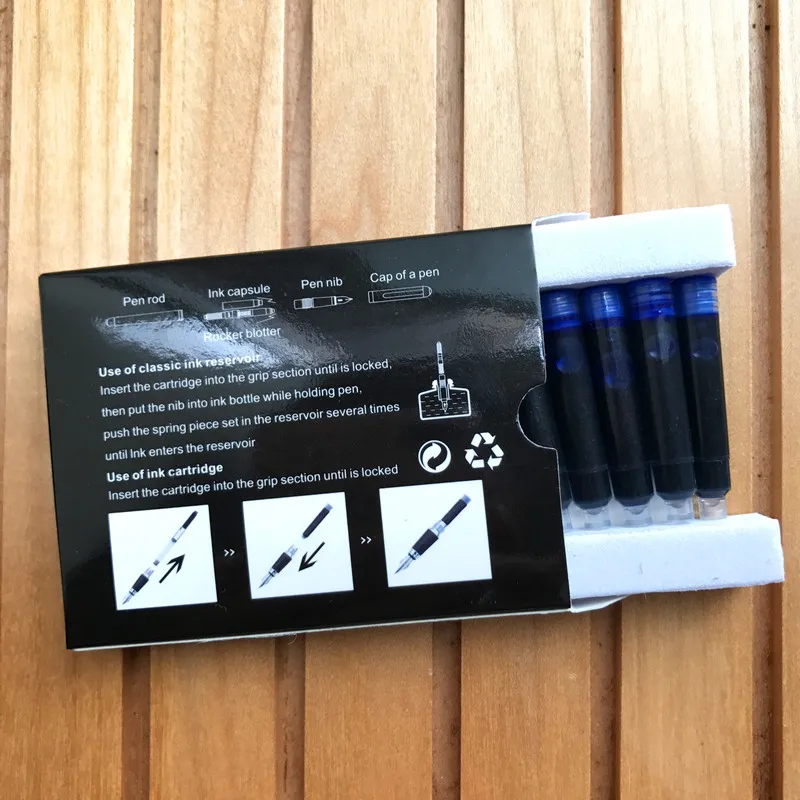 24pcs/Pack Disposable Fountain Pen Standard Cartridge Ink Refills Black Blue Office Writing Pens Replacement Parts
24pcs/Pack Disposable Fountain Pen Standard Cartridge Ink Refills Black Blue Office Writing Pens Replacement Parts