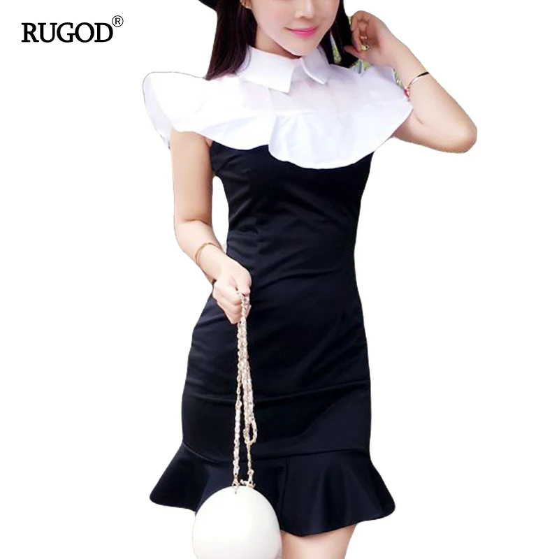 RUGOD Sexy Club Summer Women Dress Sleeveless Ruffles Above Knee Mini Dress Mandarin Collar Simple Basic Bodycon Female Dresses
RUGOD Sexy Club Summer Women Dress Sleeveless Ruffles Above Knee Mini Dress Mandarin Collar Simple Basic Bodycon Female Dresses