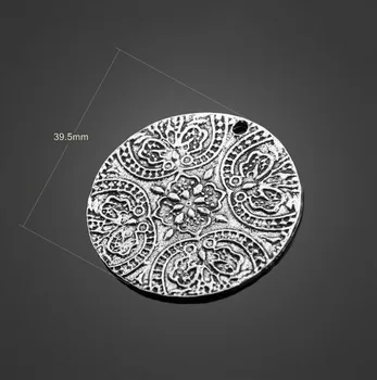 30pcs Antique Silver Pattern Round Pendants-DIY Findings Bracelet Necklace Metal Fashion Bag Macrame Accessories 39.5mm X 39.5mm
30pcs Antique Silver Pattern Round Pendants-DIY Findings Bracelet Necklace Metal Fashion Bag Macrame Accessories 39.5mm X 39.5mm