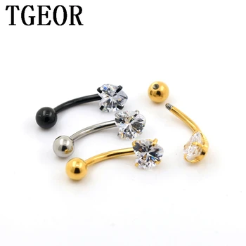 New Hot jewelry wholesale 14G 20pcs gem heart CZ cubic zircon navel ring Stainless Steel belly button ring free shipping
New Hot jewelry wholesale 14G 20pcs gem heart CZ cubic zircon navel ring Stainless Steel belly button ring free shipping