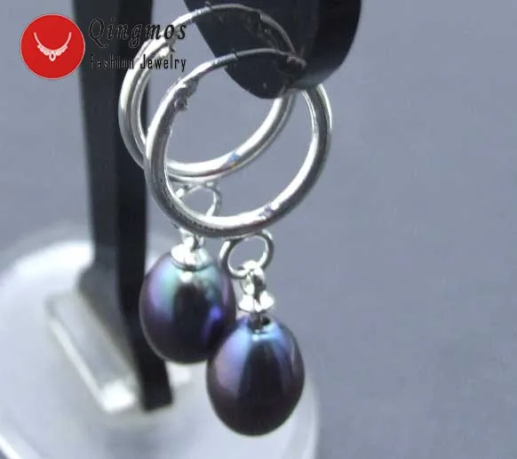 Qingmos Natural Pearl Earring for Women with 7*9mm Drop Black Pearl Dangle Loop Shape Earrings Jewelry ear309 Free Shipping
Qingmos Natural Pearl Earring for Women with 7*9mm Drop Black Pearl Dangle Loop Shape Earrings Jewelry ear309 Free Shipping