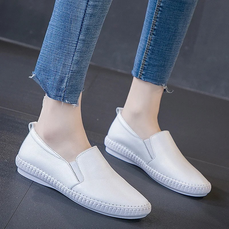 Yu Kube Genuine Leather flats sneakers Women casual loafers shoes 2019 female moccasins White soft Walking shoes ladies
Yu Kube Genuine Leather flats sneakers Women casual loafers shoes 2019 female moccasins White soft Walking shoes ladies
