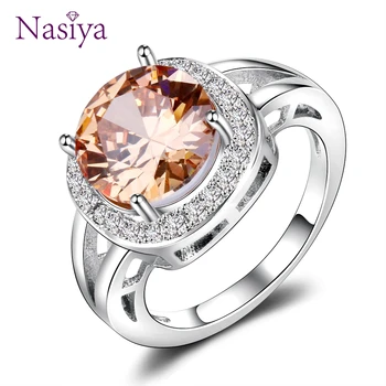 Nasiya Luxury Smoky Quartz Rings For Women Silver 925 Jewelry Round Created Gemstone Ring Fashion Wedding Party Gift Champagne
Nasiya Luxury Smoky Quartz Rings For Women Silver 925 Jewelry Round Created Gemstone Ring Fashion Wedding Party Gift Champagne