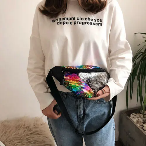 Womens Ladies Chest Bag Waistbag Bum Bag fanny Pack Festival Money Waist Holographic Metallic Mermaid Sequin Bag
Womens Ladies Chest Bag Waistbag Bum Bag fanny Pack Festival Money Waist Holographic Metallic Mermaid Sequin Bag