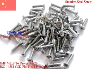 Stainless Steel Screws M2x8 ISO 14581 Flat Head Torx T6 Drive A2-70 Polished 100 pcs ROHS
Stainless Steel Screws M2x8 ISO 14581 Flat Head Torx T6 Drive A2-70 Polished 100 pcs ROHS