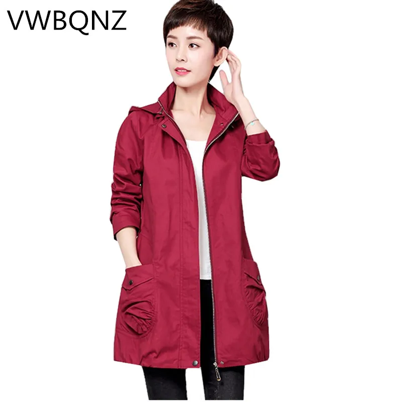 Middle-aged Women Spring Autumn Cotton Windbreaker Coat Slim Detachable Hooded Outerwear Plus size Female Casual Trench Coat 5XL
Middle-aged Women Spring Autumn Cotton Windbreaker Coat Slim Detachable Hooded Outerwear Plus size Female Casual Trench Coat 5XL