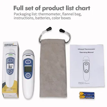 JZ-351N Infrared Electronic Thermometer Baby Child Adult Ear Temperature Forehead LED Multi-Function Electronic Thermometer
JZ-351N Infrared Electronic Thermometer Baby Child Adult Ear Temperature Forehead LED Multi-Function Electronic Thermometer