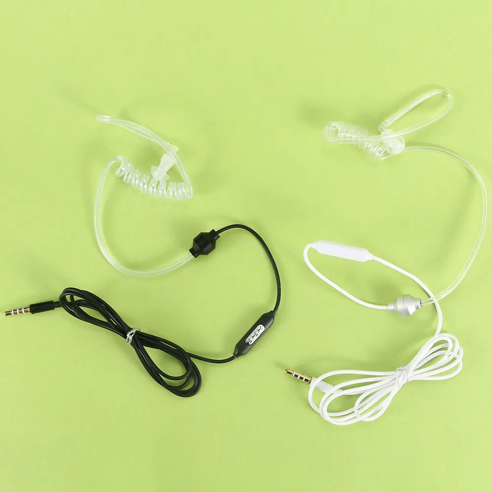 3.5mm 3 Pole Plug Interface Anti-Radiation Air Tube Earphone Stereo Single Side Earphone With Microphone for Smart Phones
3.5mm 3 Pole Plug Interface Anti-Radiation Air Tube Earphone Stereo Single Side Earphone With Microphone for Smart Phones